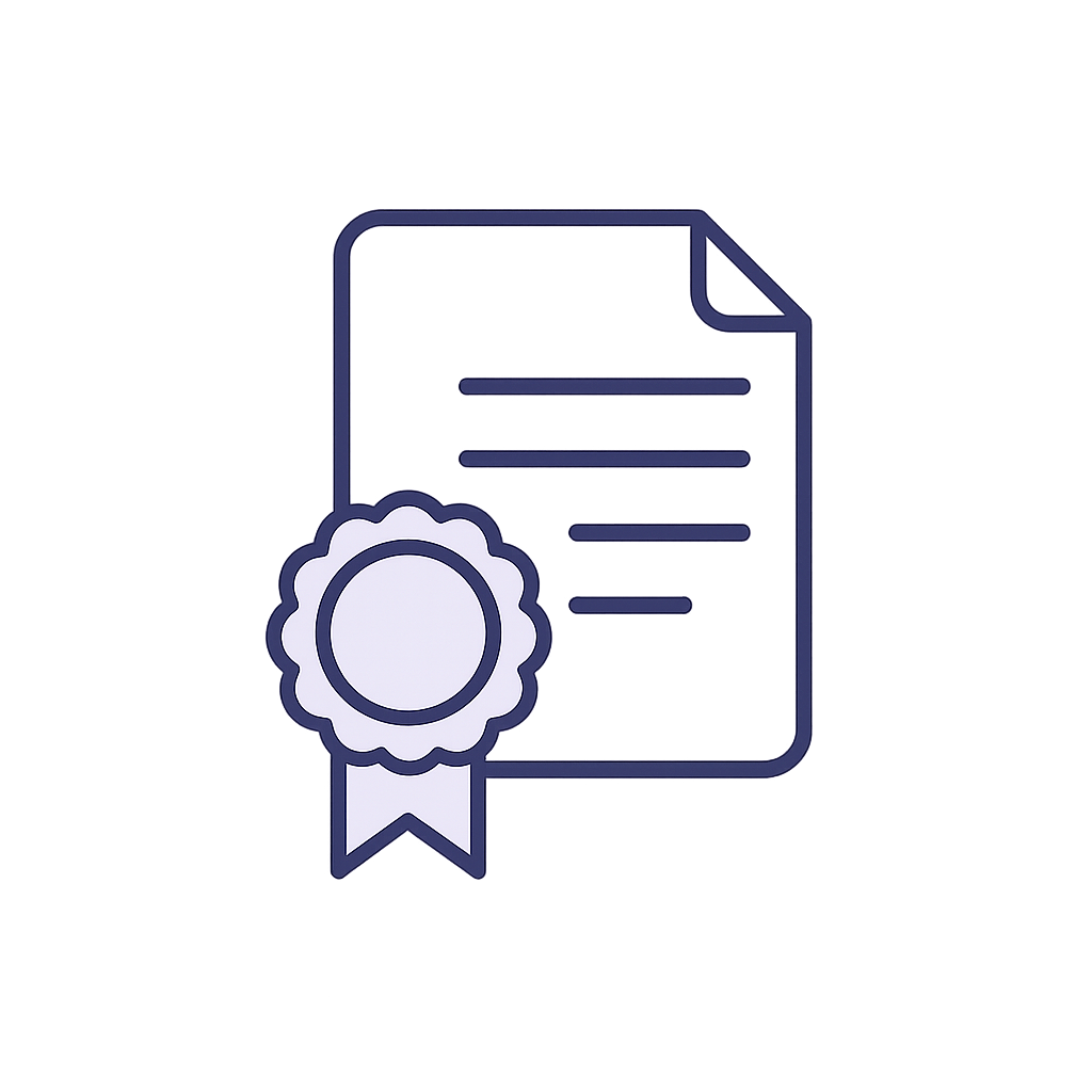 Purple certificate icon symbolizing the Top Legal Writer level